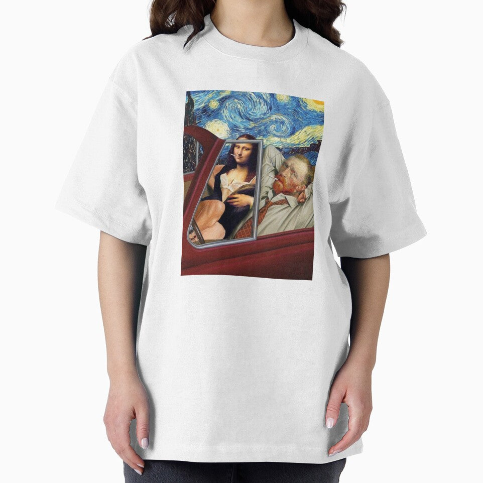 Monalisa and Van Gogh Painting by jennifervog