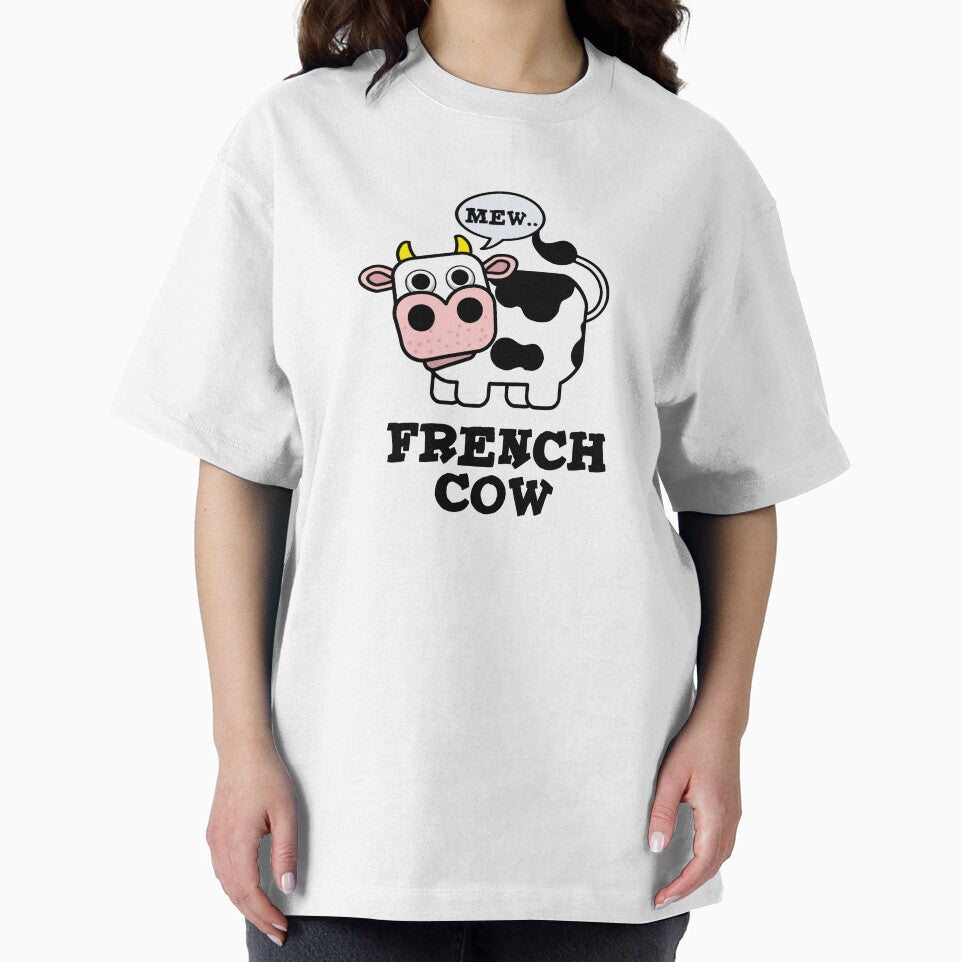 French Cow Cute Animal Pun by punnybone