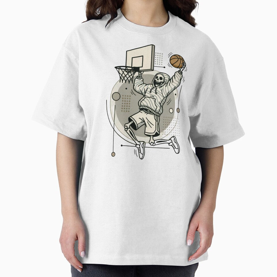 BASKETBALL PLAYER | Minimalist Skeleton Streetwear Art by DEADLINE.