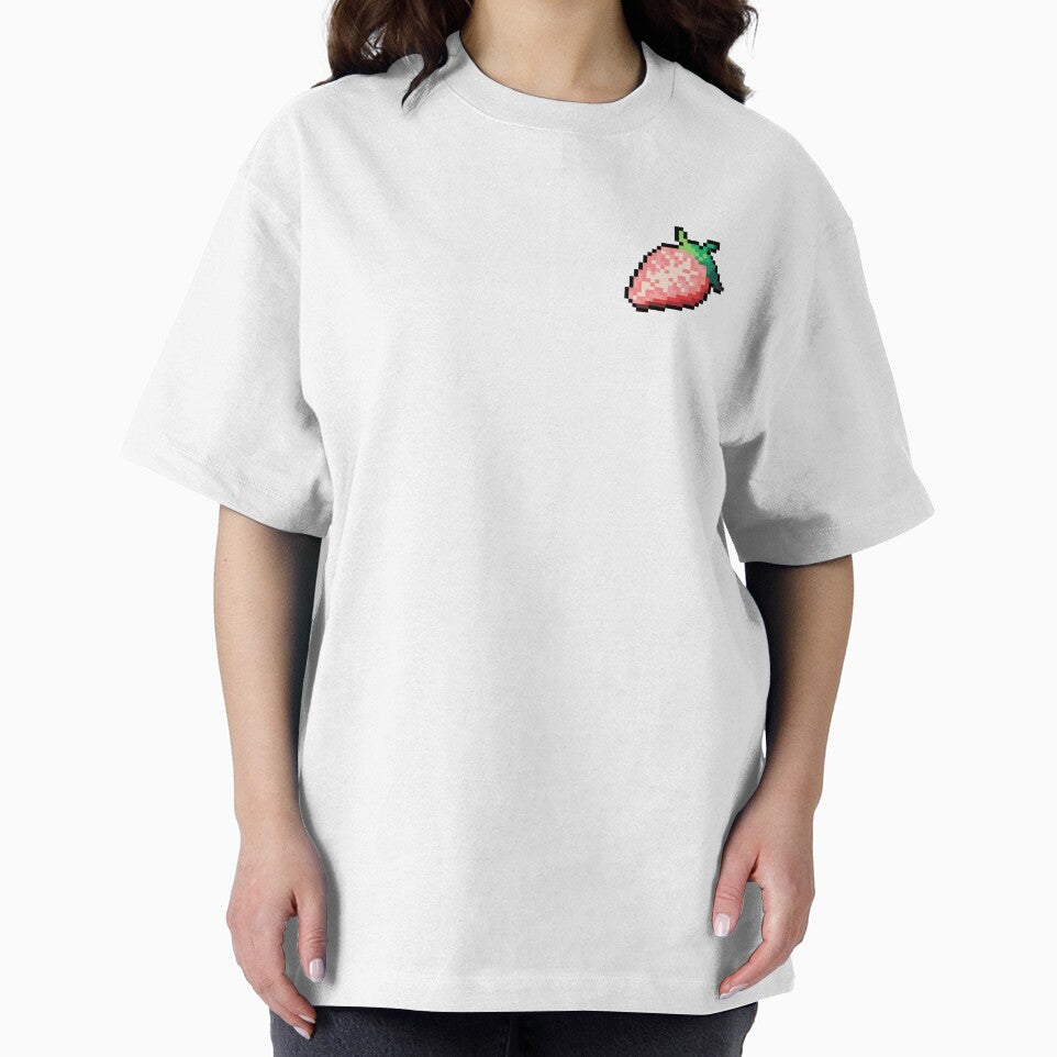 Pixel Strawberry Slice - pixel food art by LittleFoodShop