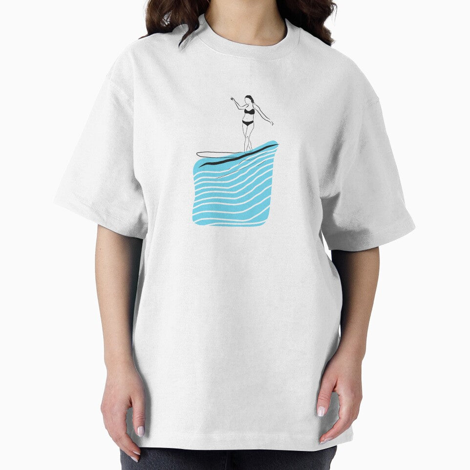 Surfing longboarding minimalist design waves by Tropical Blood