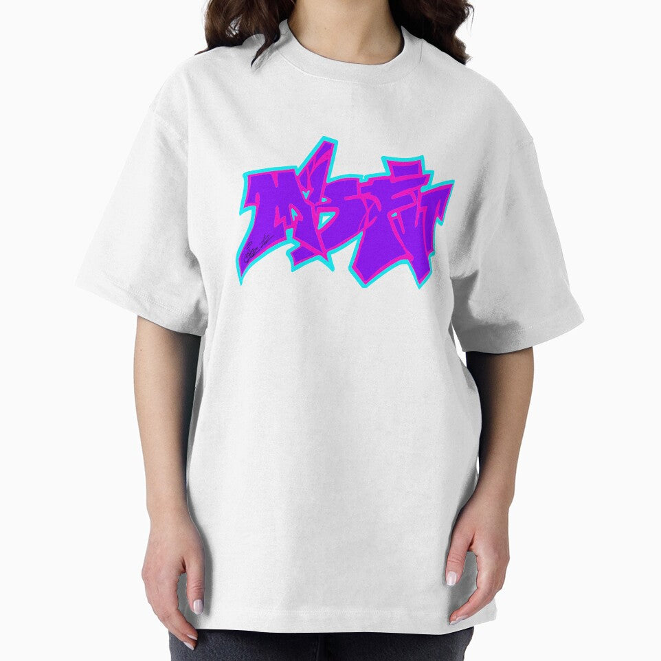 MISFIT – purple-pink graffiti with neon effect | Urban Street Art Style by Bezok