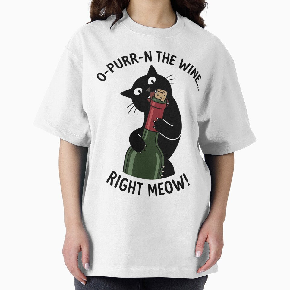 O-Purr-n the Wine Right Meow – Funny Cat Wine Pun by aiqdelicia