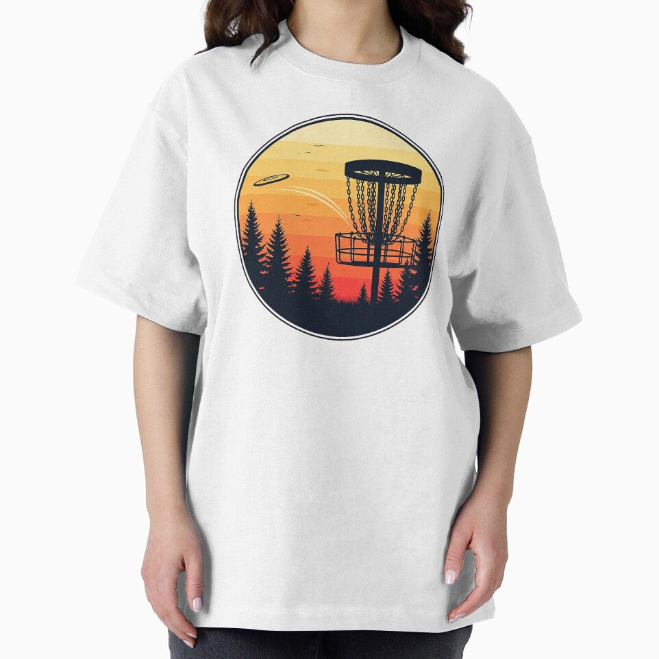 Vintage Disc Golf Sunset Silhouette by SholoStudio