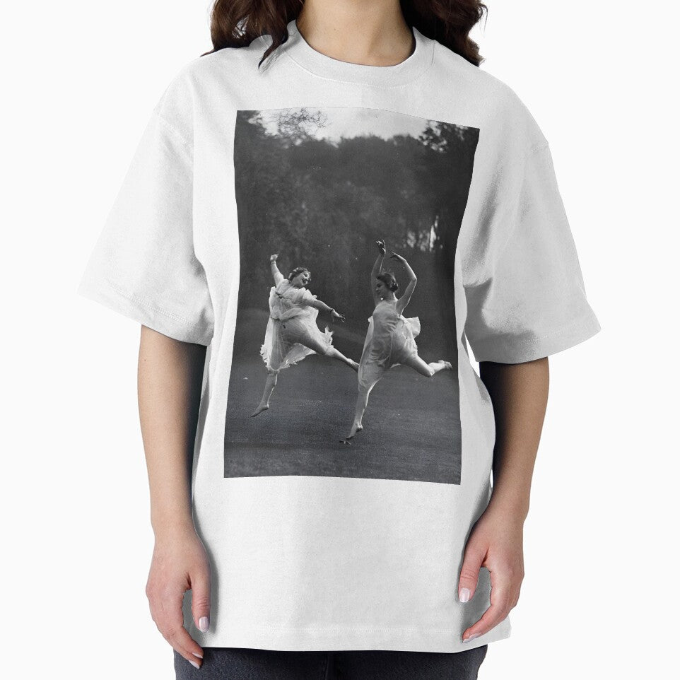 Vintage Women Laughing Dancing In The Rain by TeeKid