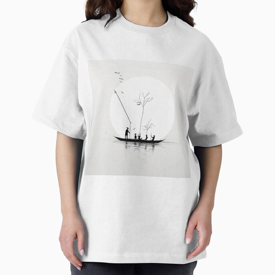 Minimalist abstract moon art design by Feluceo