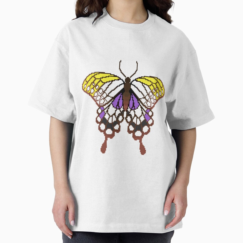 Non-Binary Pride Butterflies by MetallicWings15