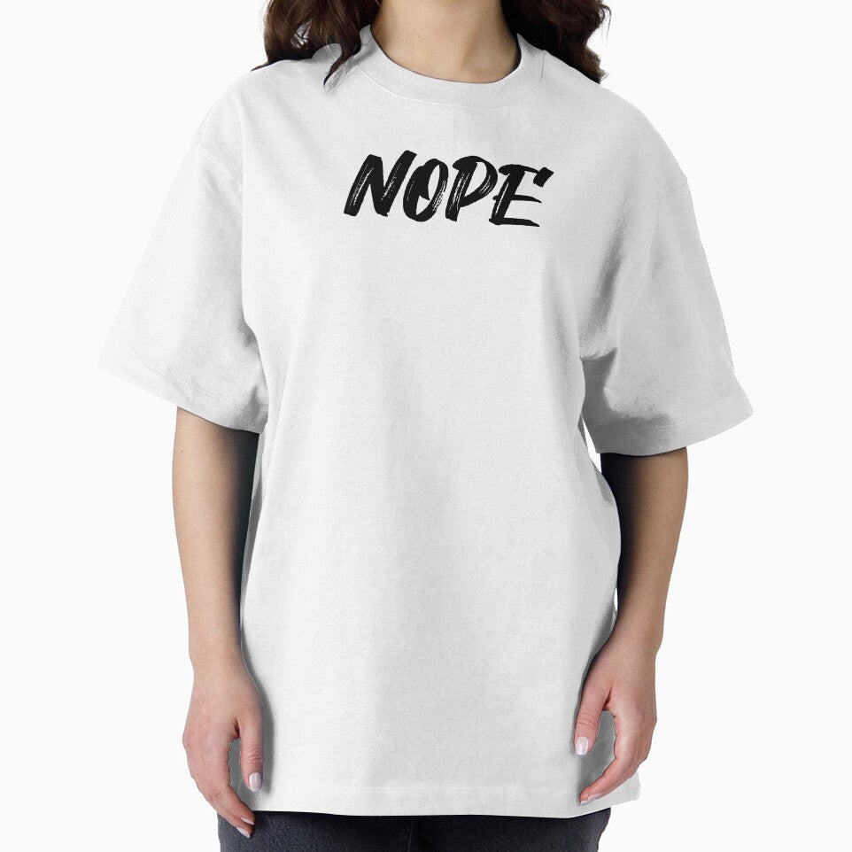 Nope, Funny, Sarcastic quote, word, slogan by Minimalist Quotes and Sayings
