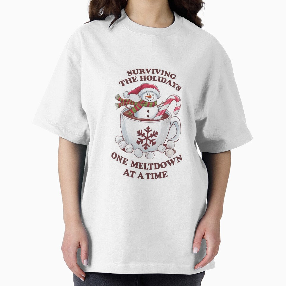 "Surviving the Holidays" Melting Snowman Graphic by CrescentCrew
