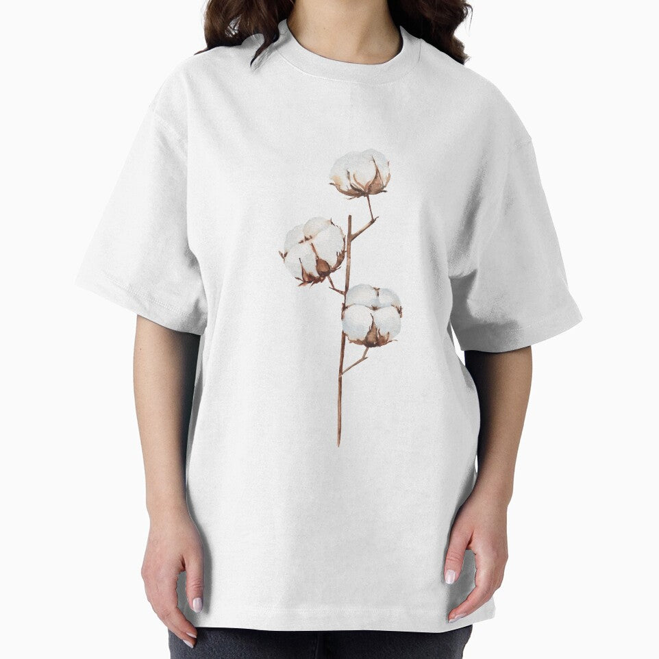 Watercolor cotton flowers by InnaPatiutko