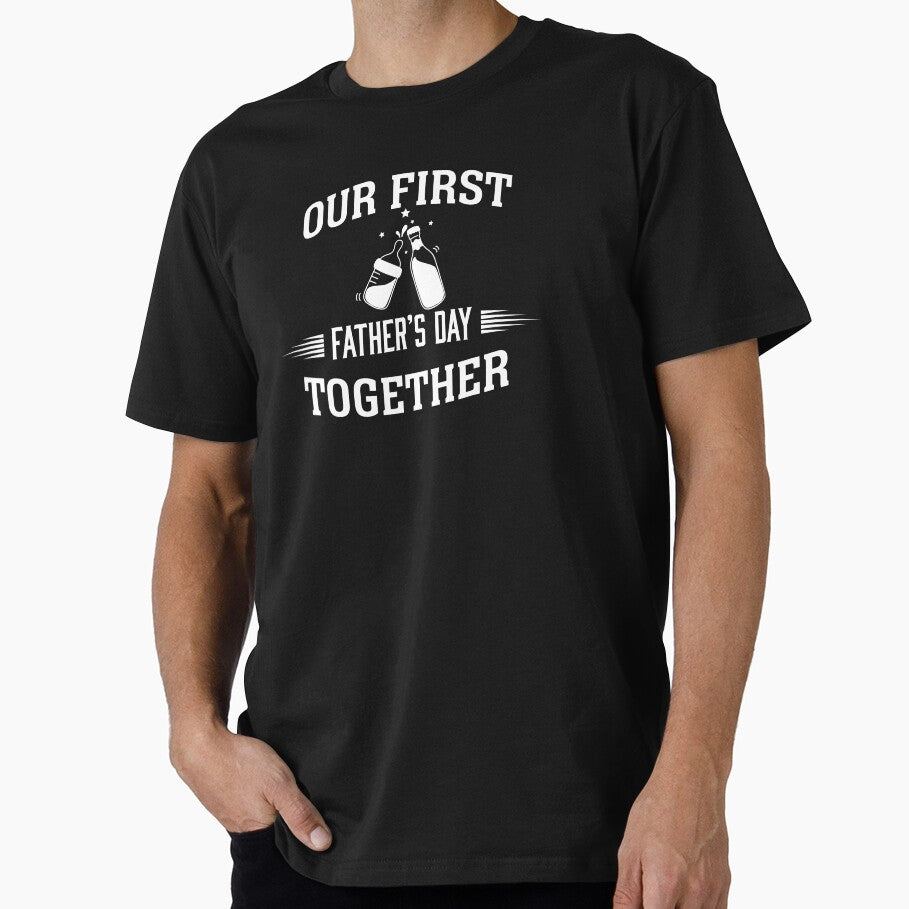 Our First Fathers Day Together Shirt. Father's day Shirt. Funny Dad joke Shirt. Funny Dad Sticker. Dad Socks. Gift for Father. Funny Husband Shirt. Gift for him. Infant Gift. Papa Shirt. by Aknarin Thika