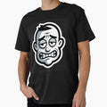 Dark Aesthetic Sad Smile Cartoon Sticker | Minimal Mental Health Art by shitler