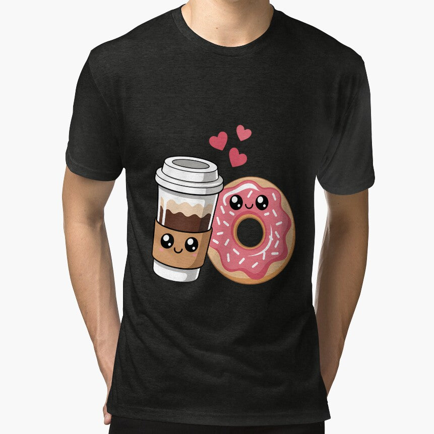 Coffee And Donut Matching Couple Kawaii by TrinaEspinoza
