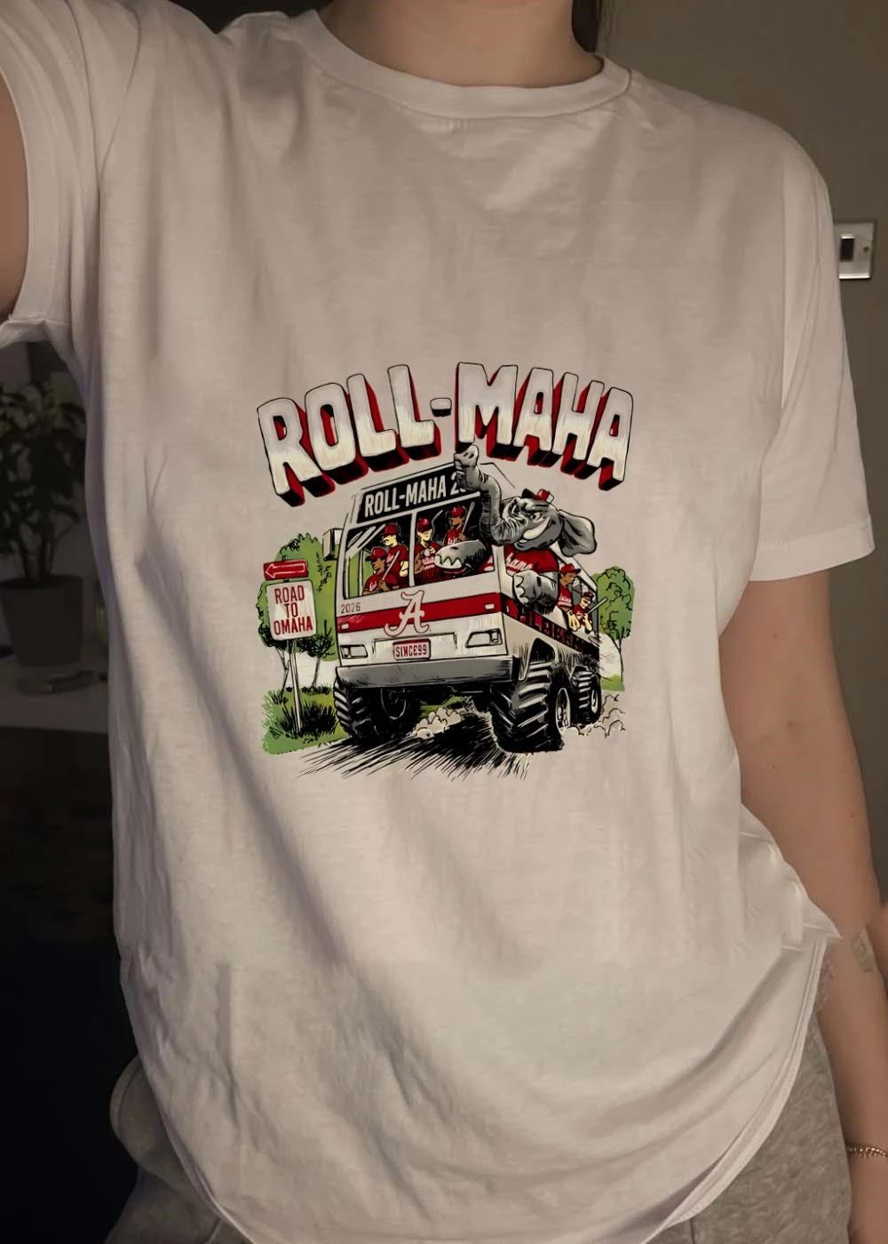 Roll-Maha 2026 Road to Omaha Alabama Baseball T-Shirt