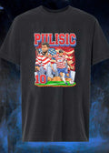 Pulisic Soccer Player Kicking Ball USA 10 T-Shirt