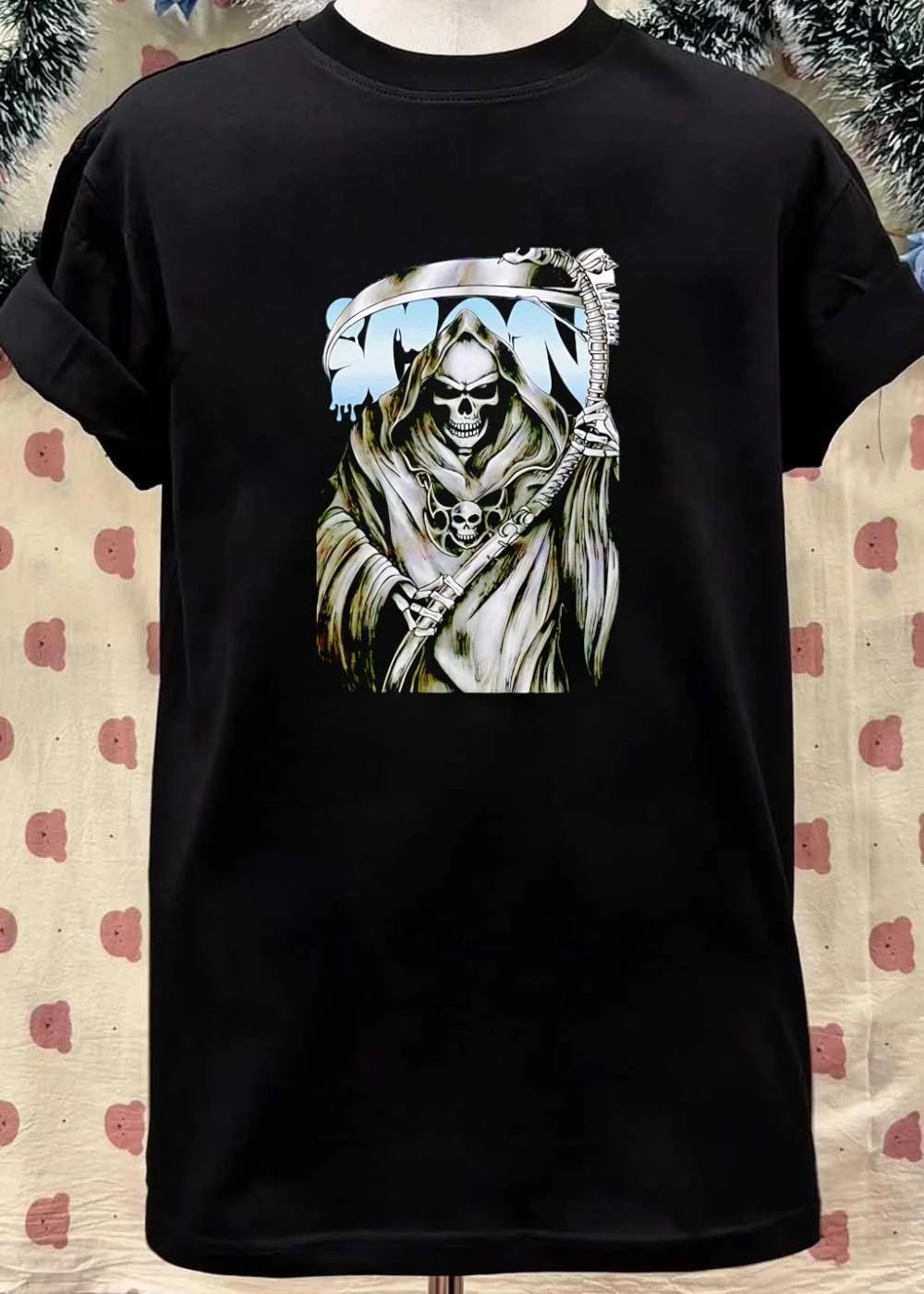 Grim Reaper Holding Scythe Icon T-Shirt