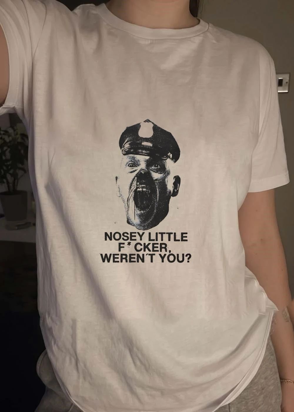 Copied from The Blue Velvet T-Shirt Nosey Little Fucker Weren’t You