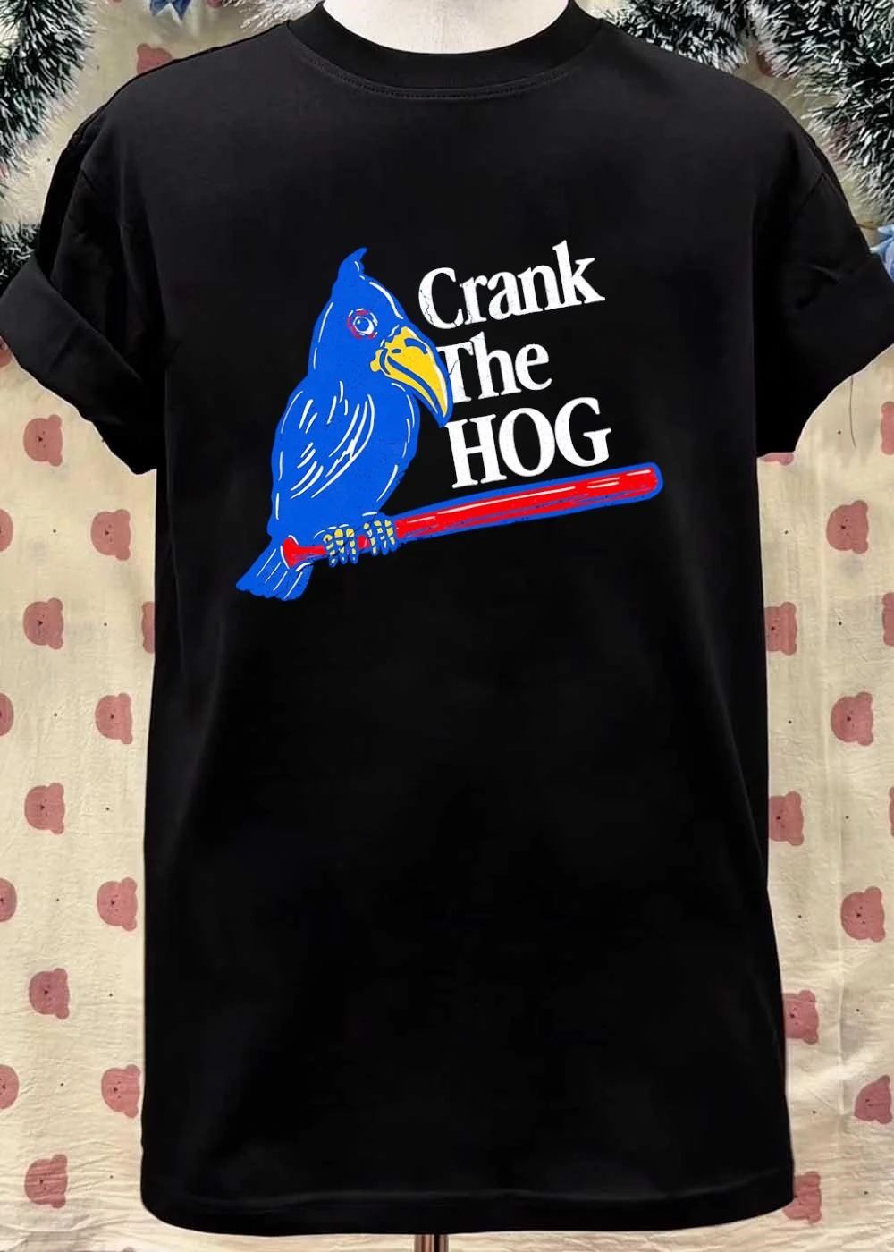 Crank the Hog Bird with Baseball Bat T-Shirt