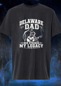 Delaware Dad Father and Daughter Playing Guitar Her Strings My Legacy T-Shirt