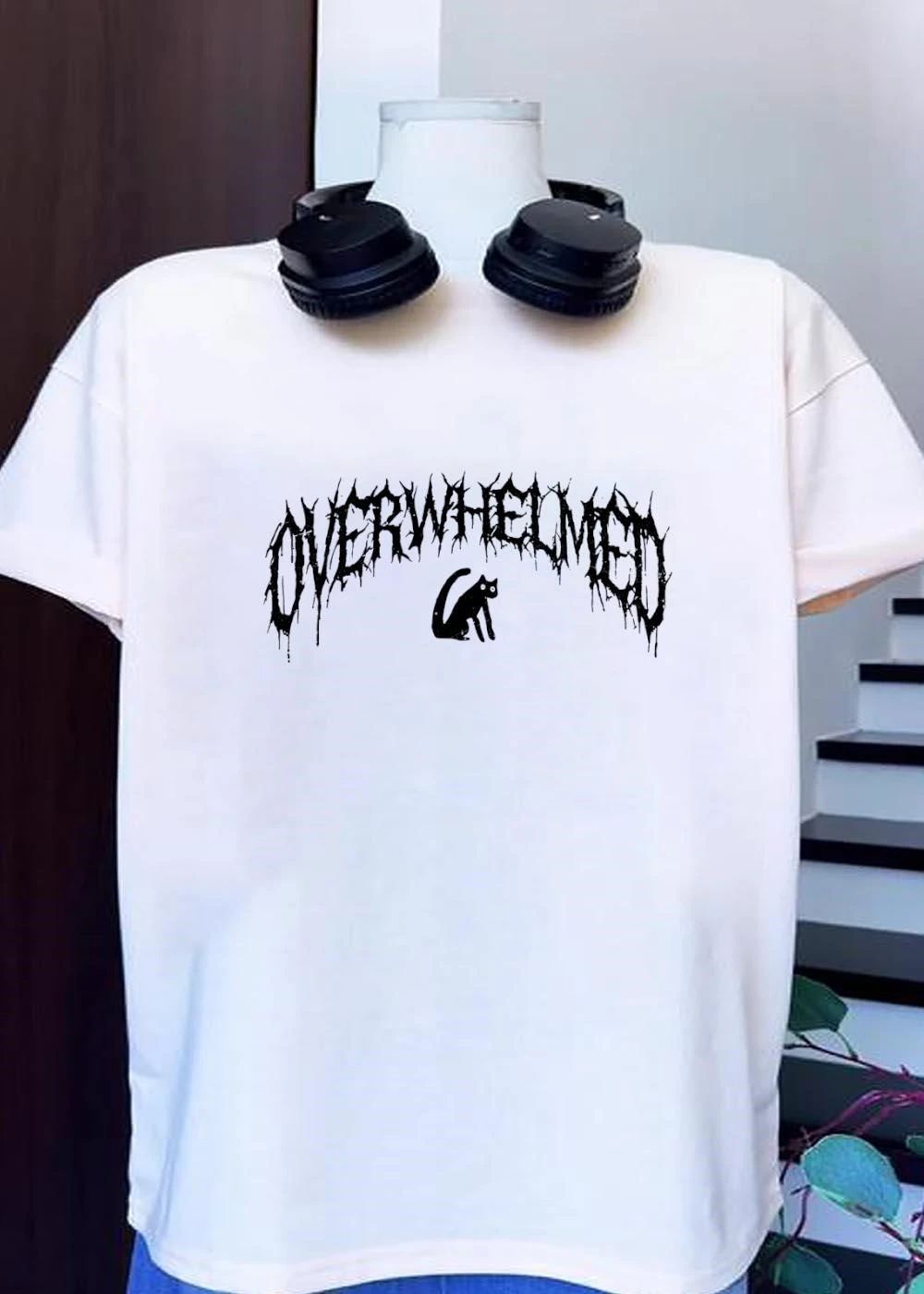 Overwhelmed cat overwhelmed shirt
