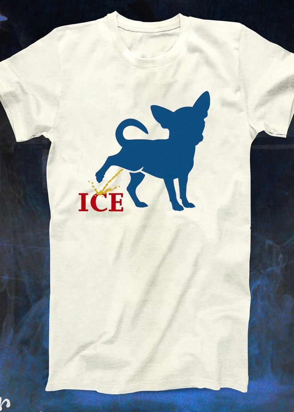 Funny Chihuahua Pissing on ICE T-Shirt
