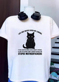 Life has never given me lemons anger issues cat giving the middle finger shirt