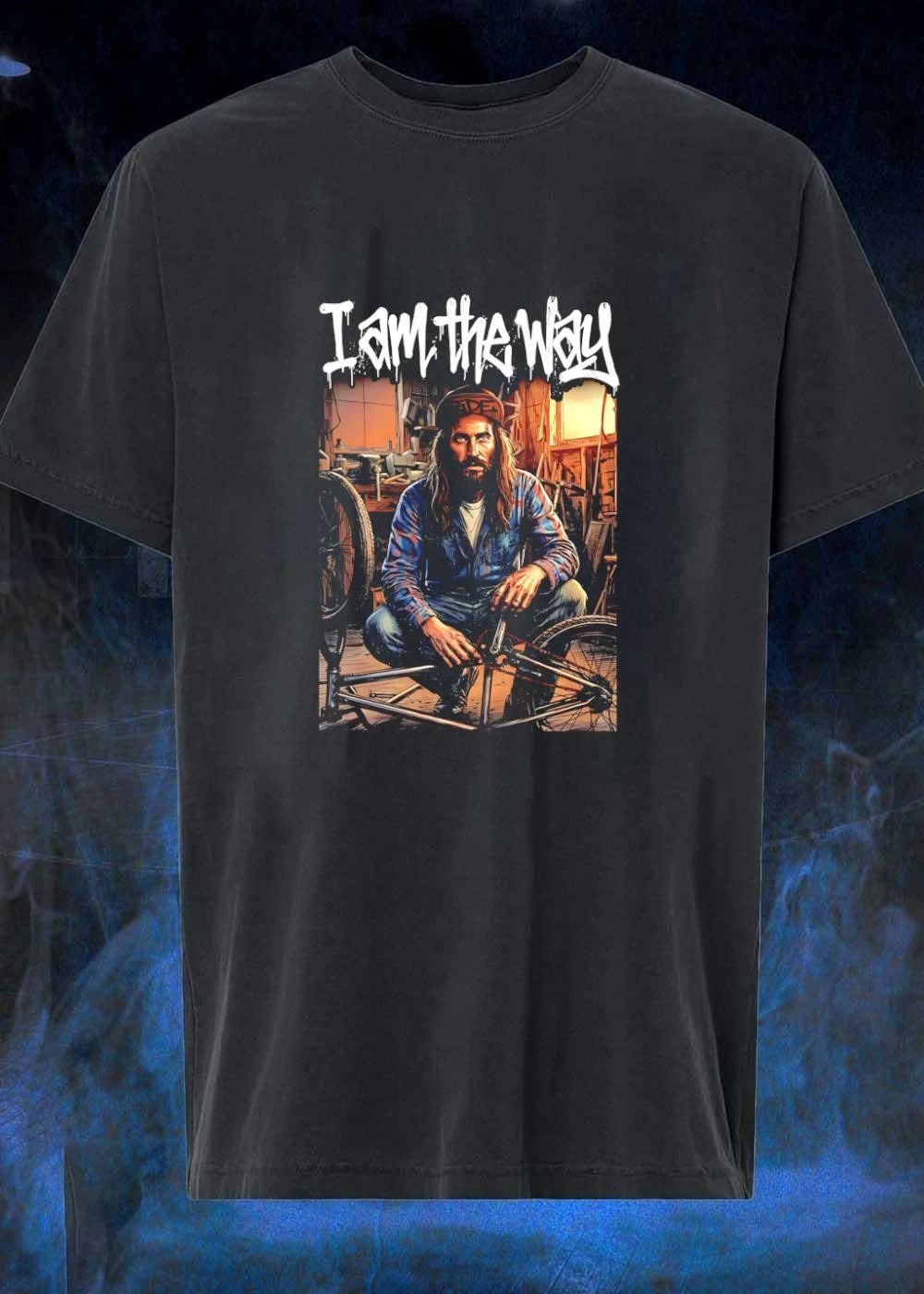I Am the Way Man Fixing Bicycle T-Shirt