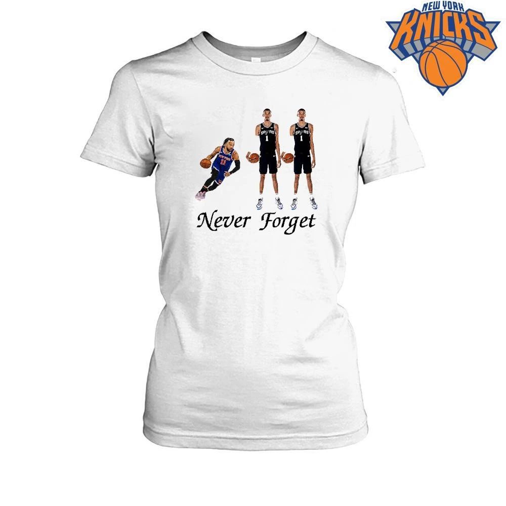 New York Knicks Champions NBA 2026 Jalen Brunson Victor Wembanyama Never Forget Meme Basketball Shirt