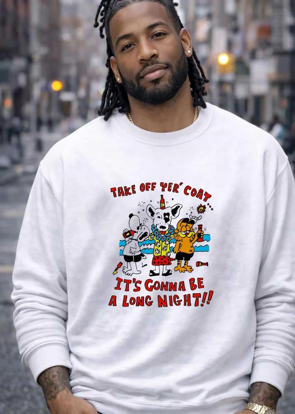 Take off yer coat it’s gonna be a long night shirt
