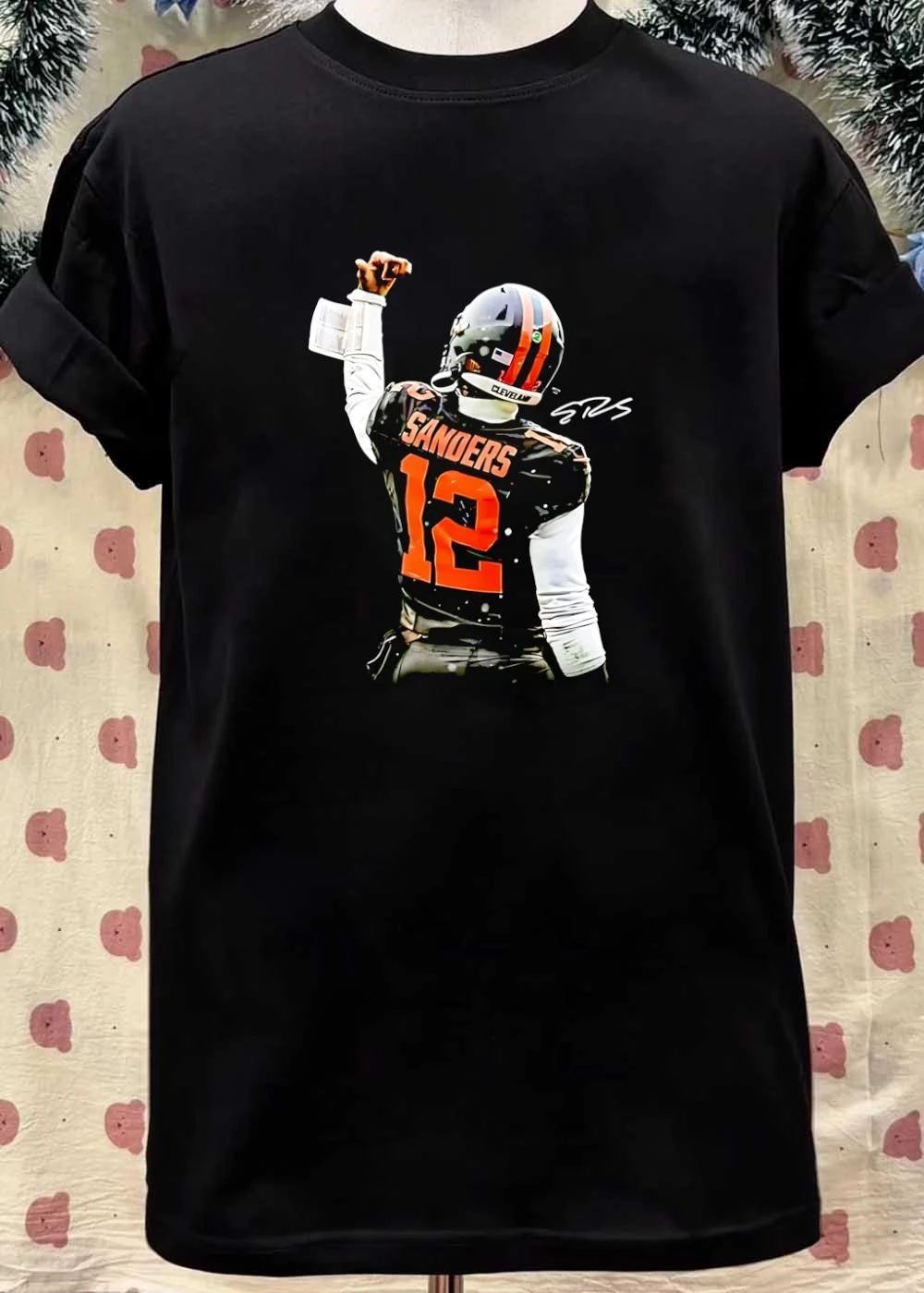 SRS Sanders 12 Cleveland Football Celebrating Shirt