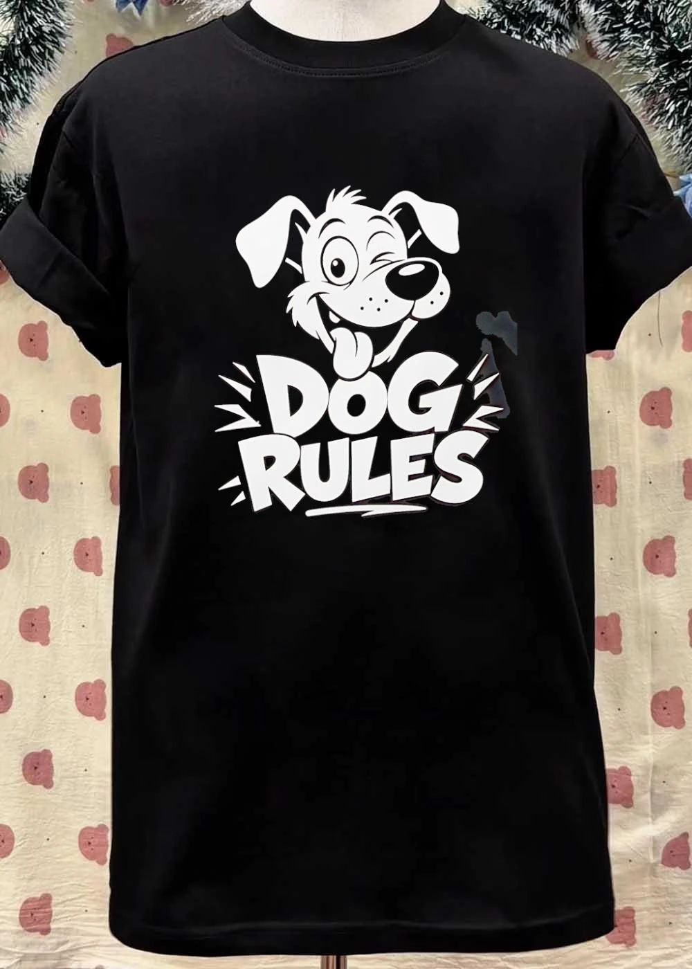 Dog Rules Fun Illustration T-Shirt