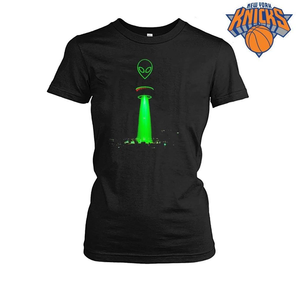 Alien UFO Abduction Tower Green Laser Light Victor Wembanyama Wemby Basketball Shirt
