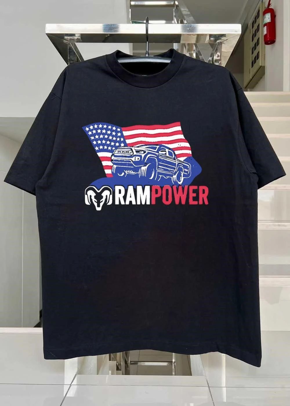 Ram Power USA Flag Men’s T-Shirt