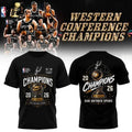 San Antonio Spurs Western Conference Champions 2026 Edition Black Two Sided Shirt