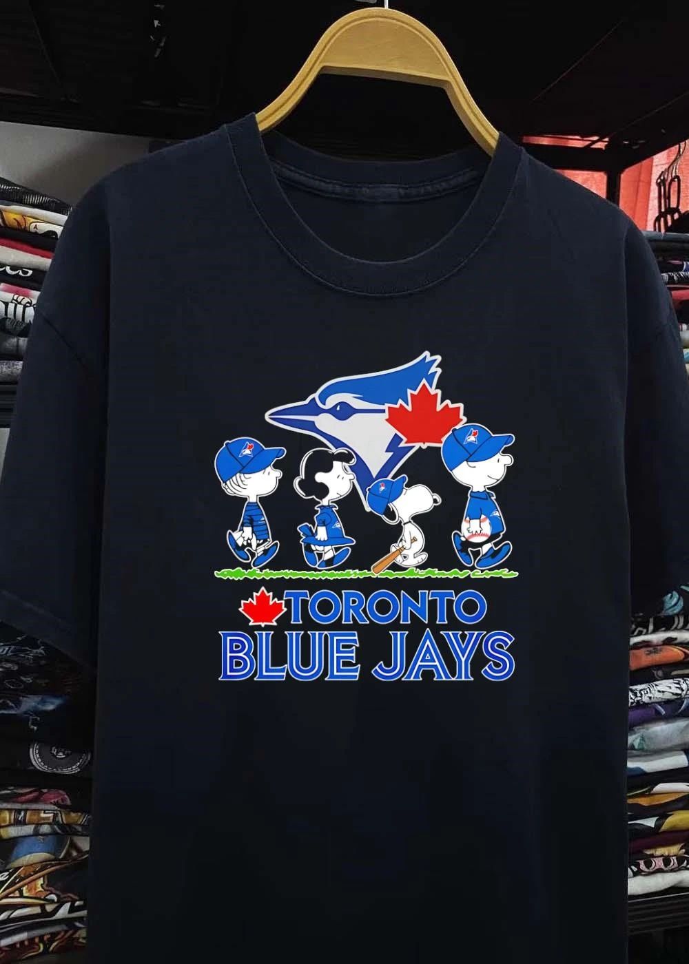Peanuts Gang Walking Toronto Blue Jays Shirt
