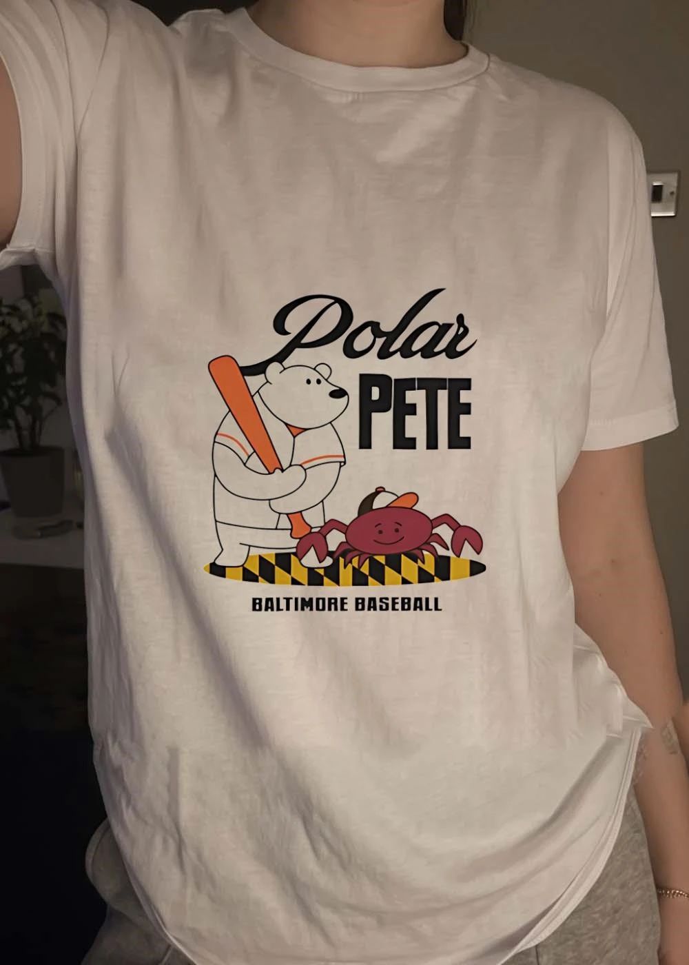 Polar Pete Baltimore Orioles baseball MLB Polar Pete Players Baltimore baseball shirt