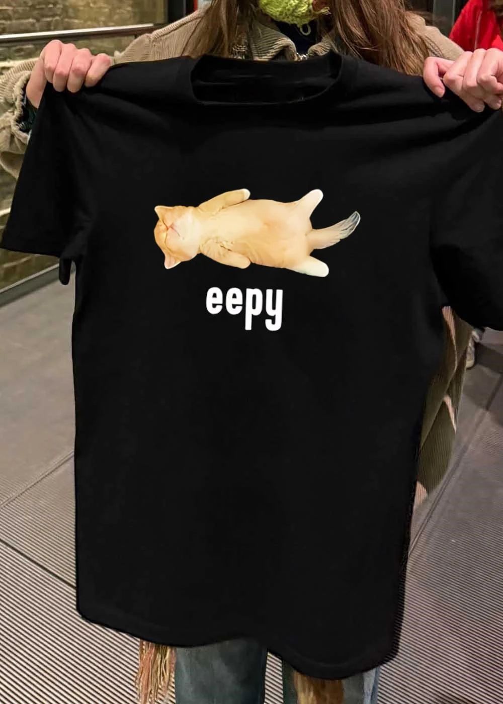 Sleeping Orange Kitten Cat Eepy Meme shirt