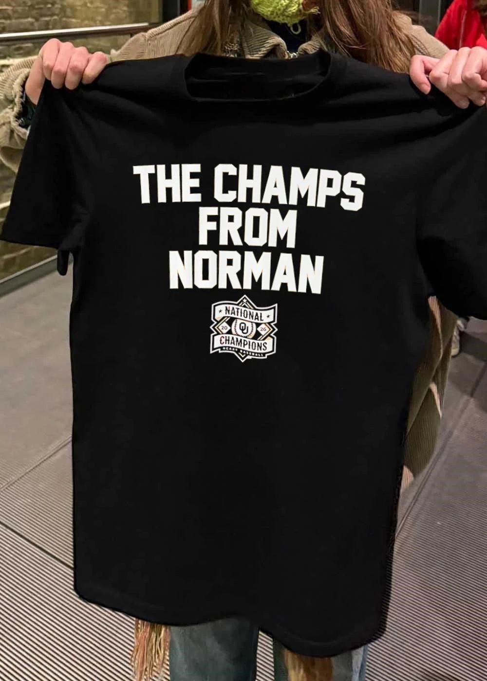 Oklahoma Sooners Apparel The Champs from Norman National Champions Baseball Shirt