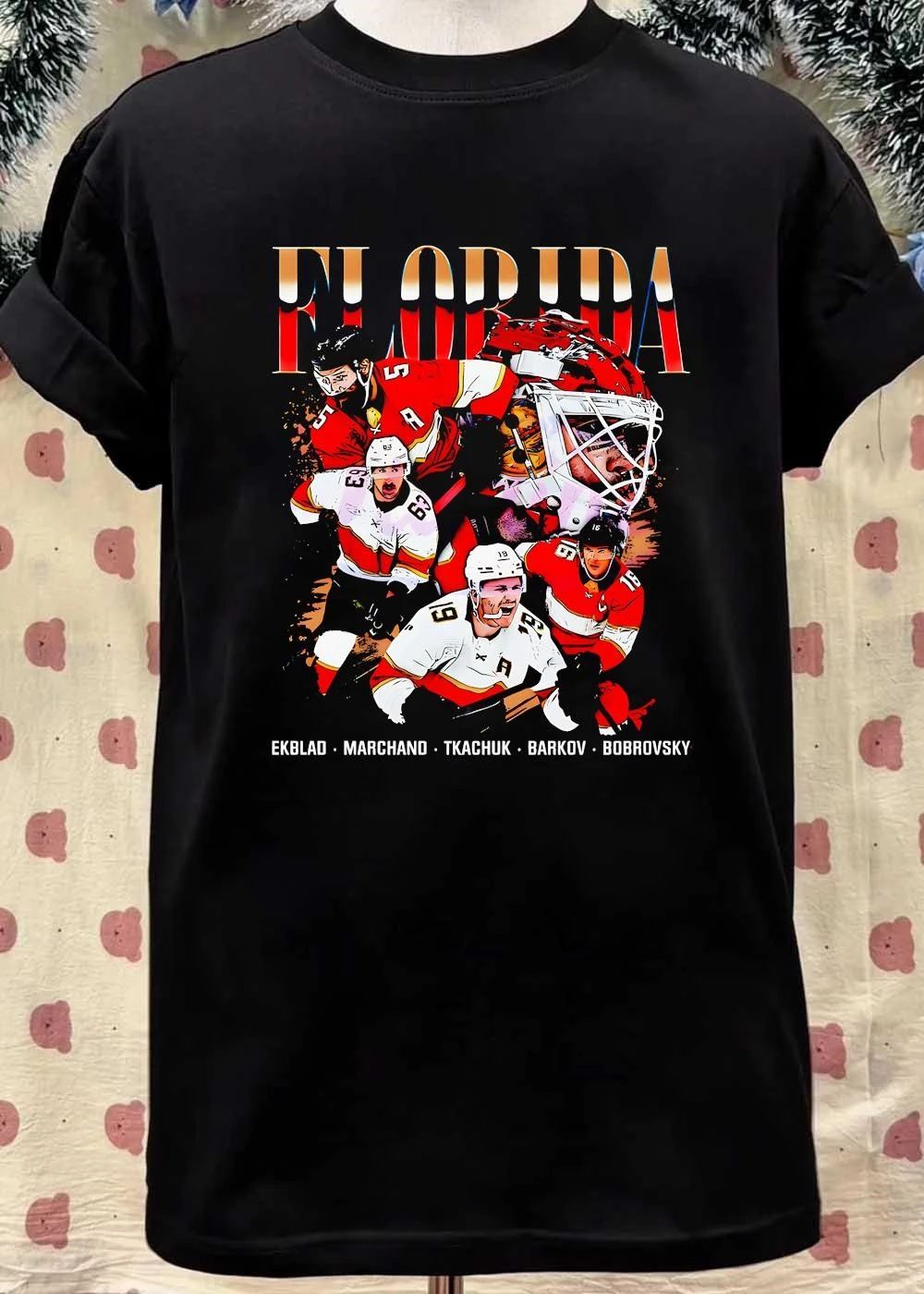 Florida Panthers Ekblad Marchand Tkachuk Barkov Bobrovsky Vintage Hockey shirt