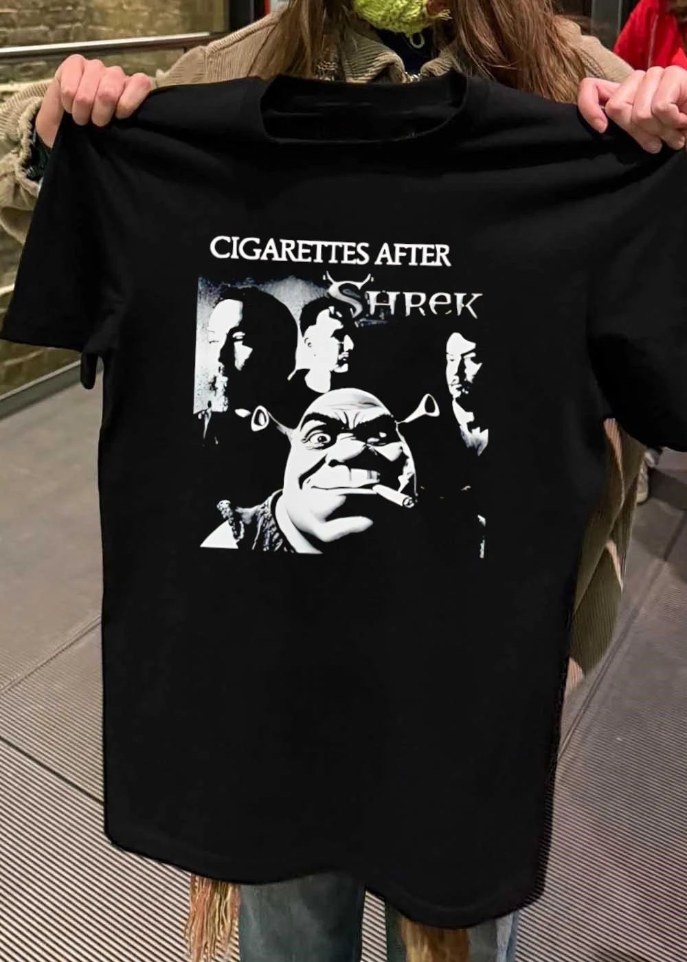 Smutty Memories Shrek Smoking Cigarettes After Shrek T-Shirt
