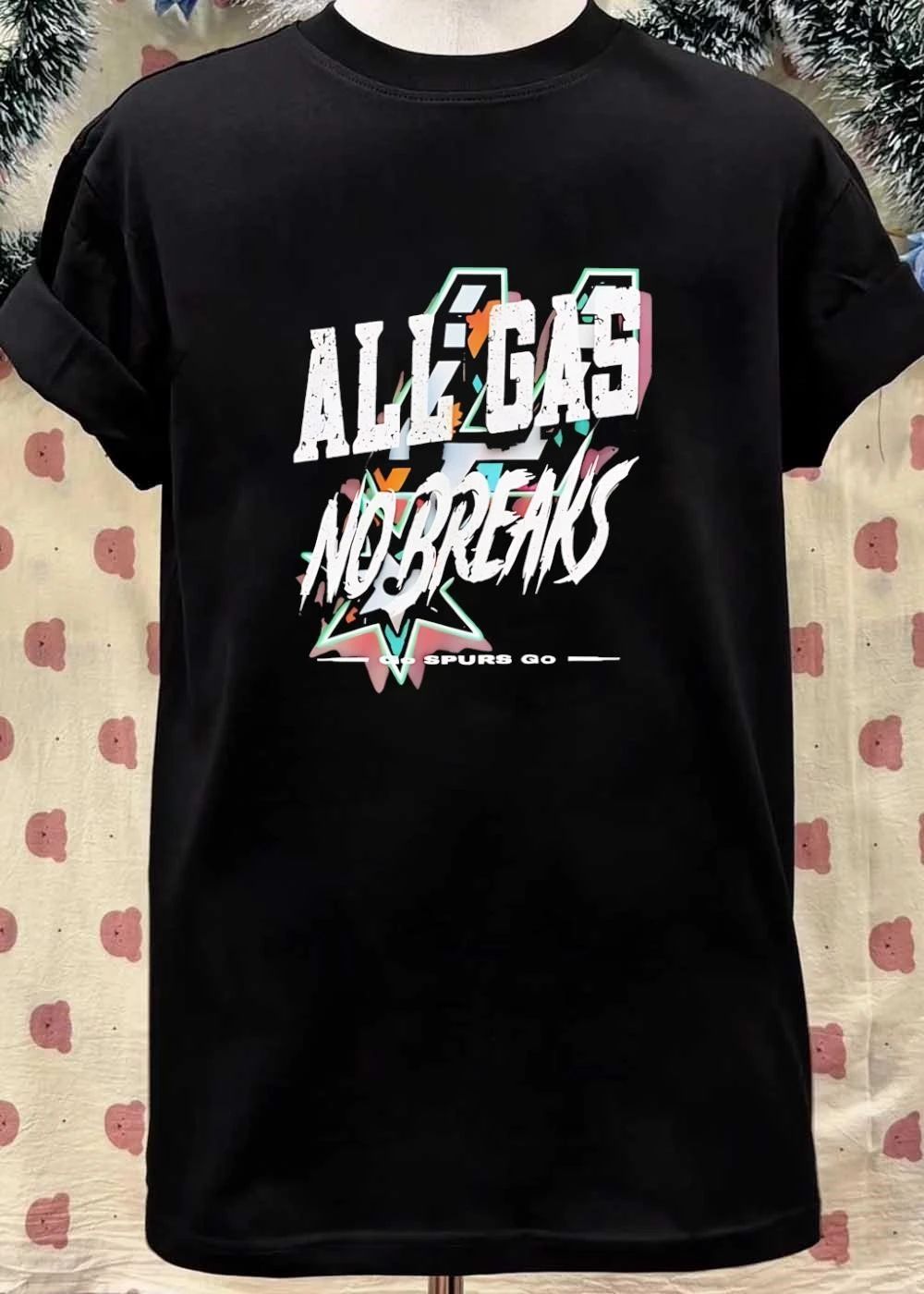 San Antonio Spurs Fiesta Celebration NBA all gas no breaks go Spurs go shirt