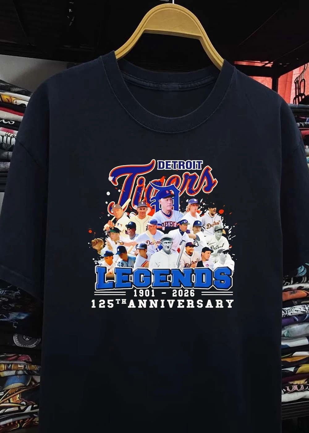 Detroit Tigers Legends 1901 2026 125th Anniversary Team Shirt