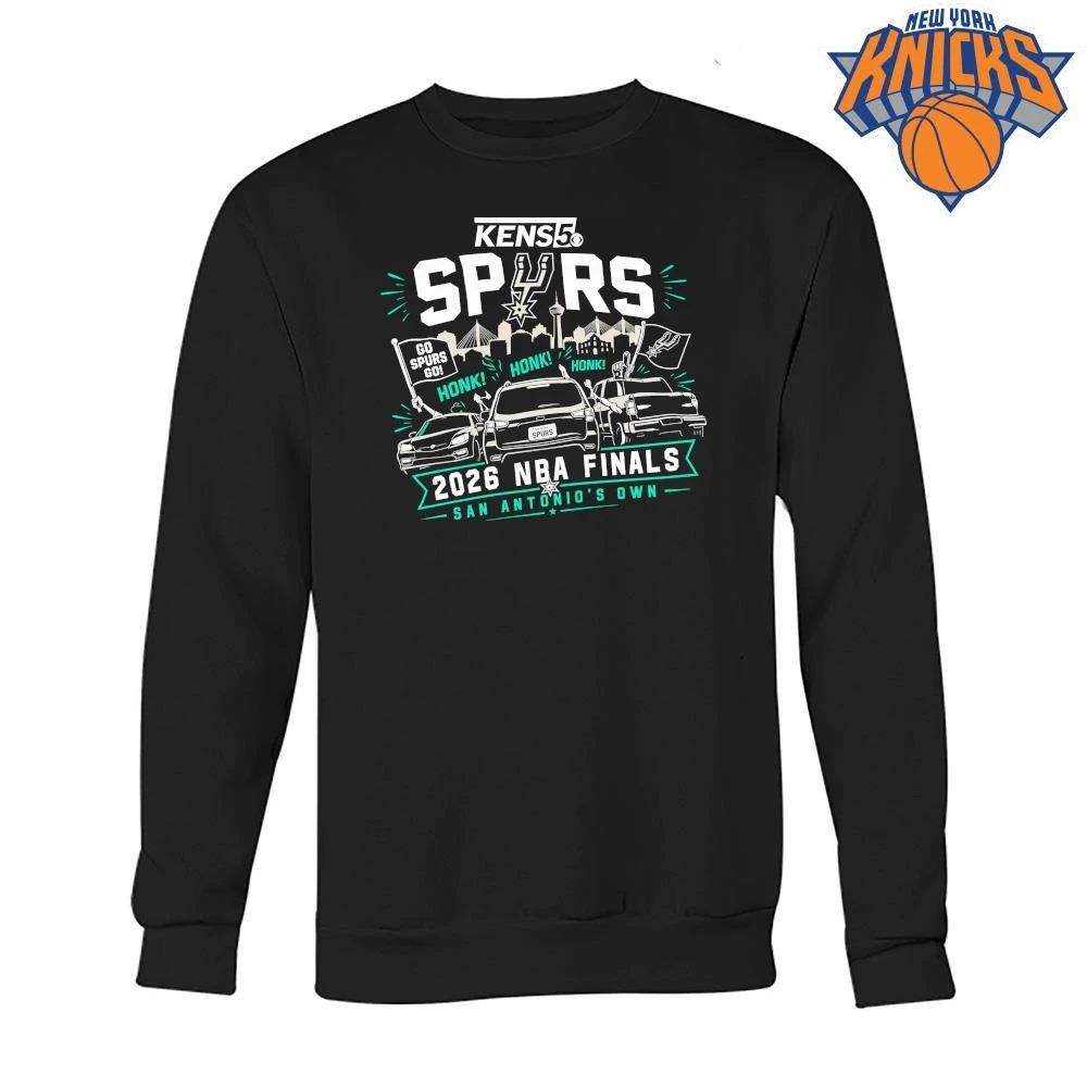 KENS 5 San Antonio Spurs Honk Honk Go Spurs Go San Antonio’s Own NBA Finals 2026 Shirt