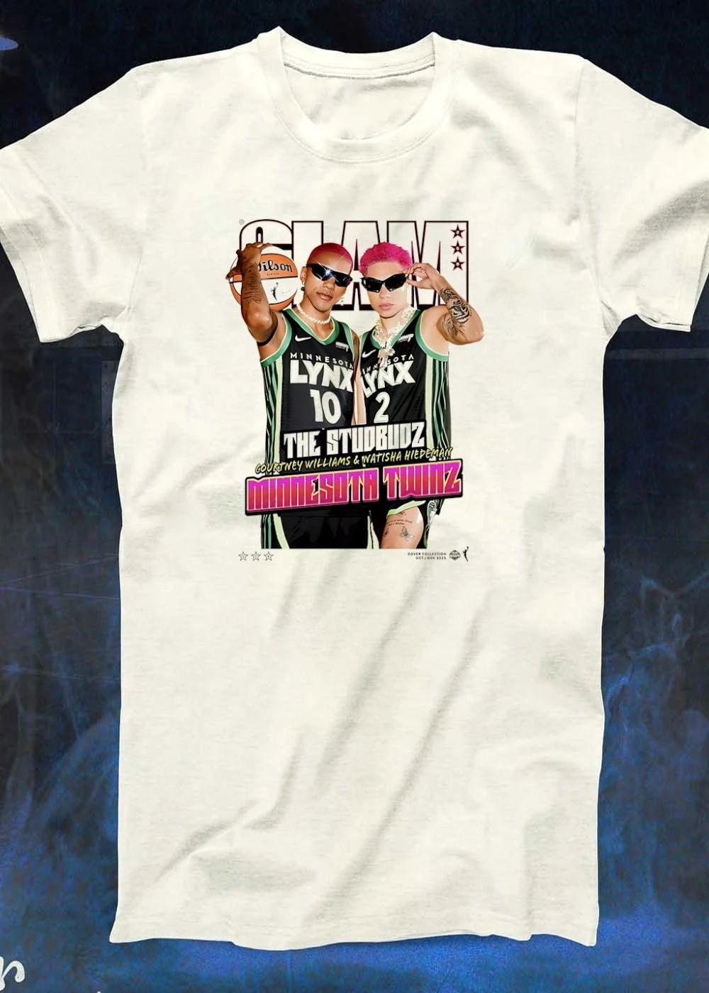 Slam Magazine The Studbudz Courtney Williams Natisha Hiedeman Minnesota Lynx Shirt