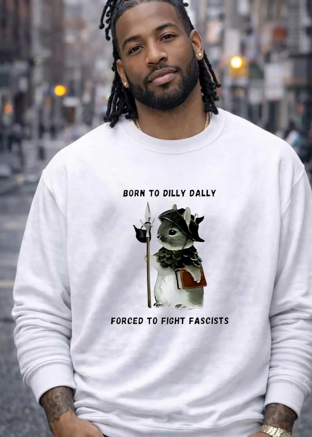 Woodland Guardian born to dilly dally forced to fight fascists shirt