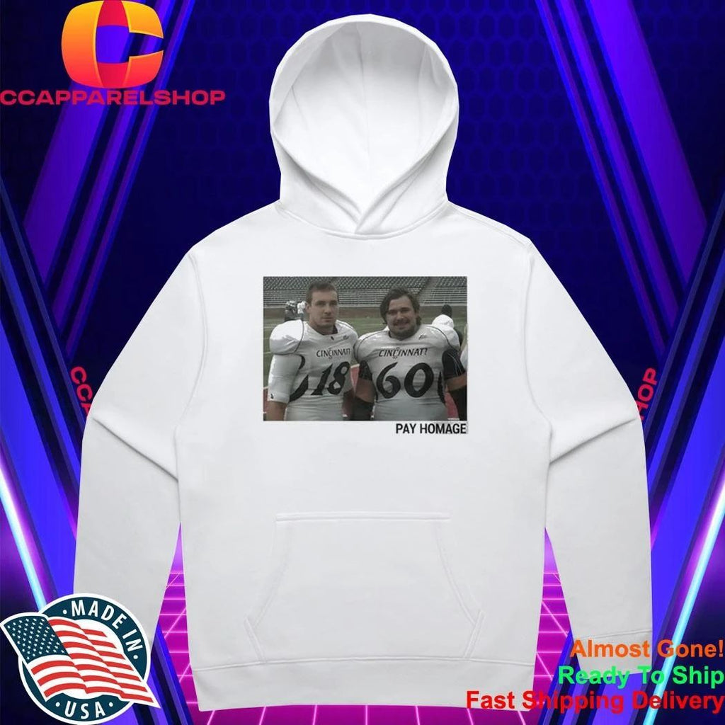 Brandon Borders Wear Travis Kelce 18 and Jason Kelce 60 Cincinnati Bearcats Shirt