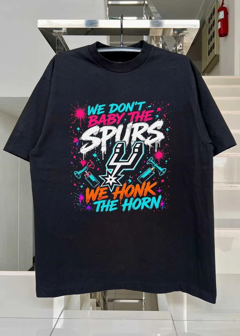 San Antonio Spurs Apparel We Don’t Baby The Spurs We Honk The Horn T-Shirt