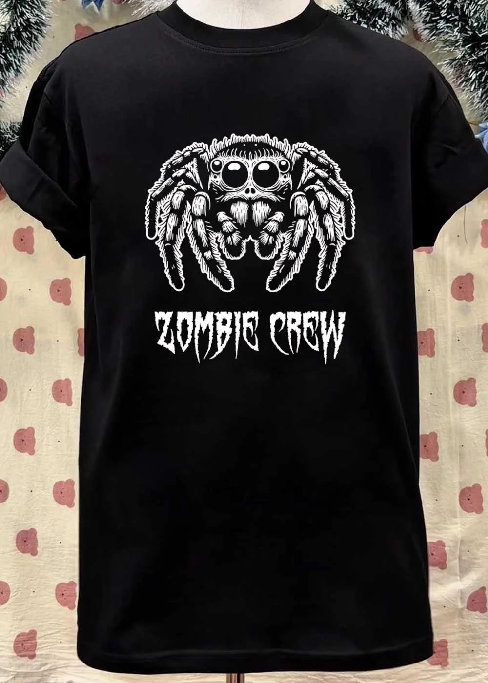Jumping spider arachnid invertebrate animal Zombie Crew creatures shirt