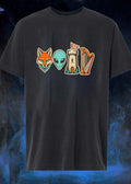 Fox Alien Tower Harp Representing Void T-Shirt