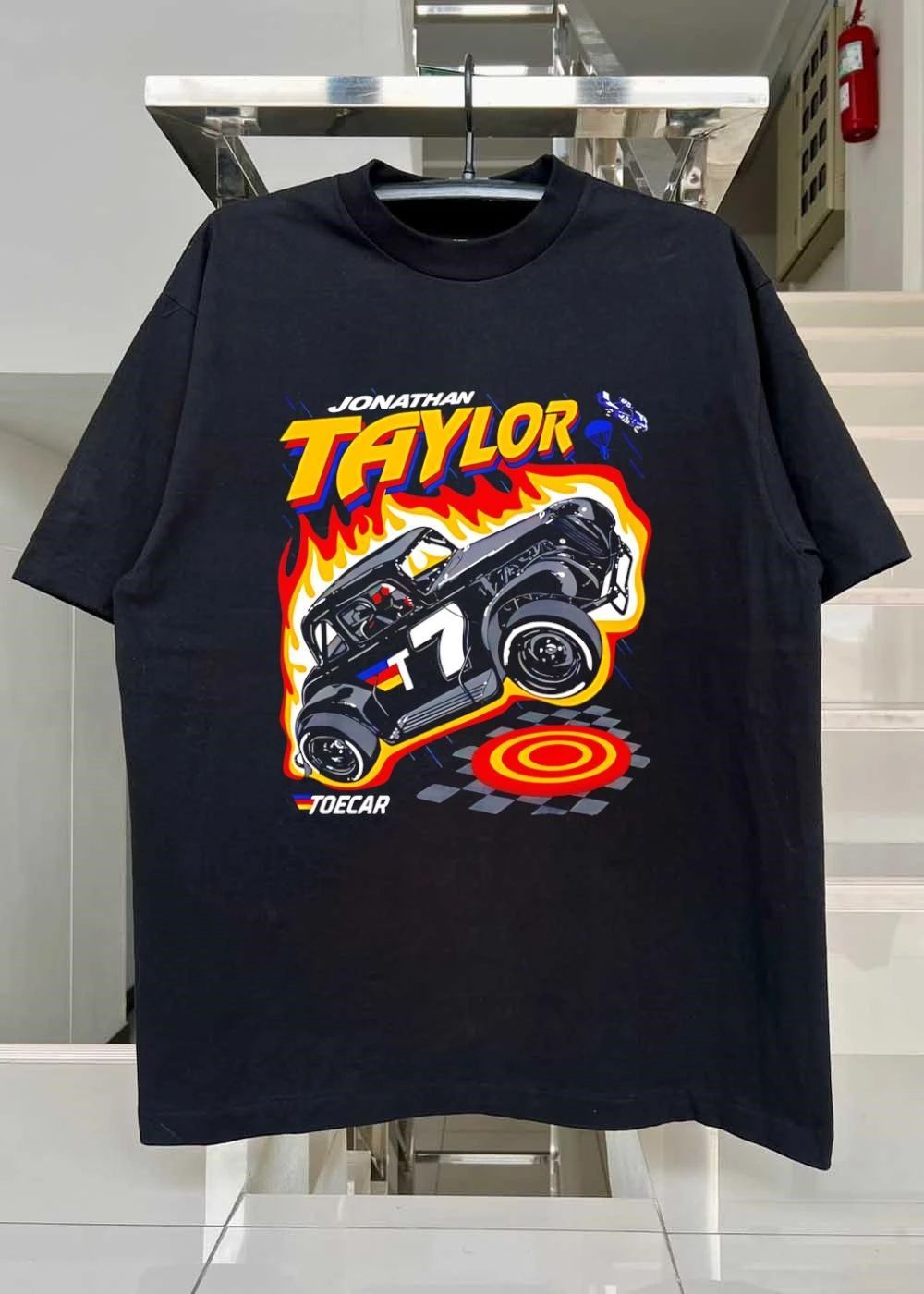 Jonathan Taylor Toecar Number 7 Racing Flames Shirt